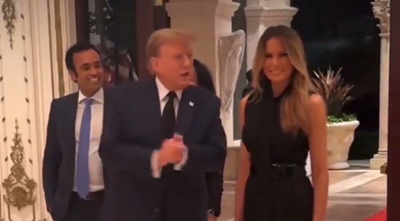 VP Speculation Explodes When Donald Trump enters Mar-a-Lago with Vivek Ramaswamy